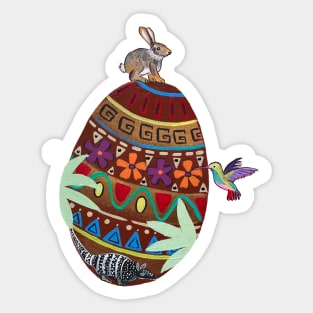 Rainforest Easter Bunny Sticker